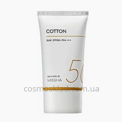 Купить Солнцезащитный крем MISSHA ALL AROUND SAFE BLOCK COTTON SUN SPF50+ PA++++ - 50ml