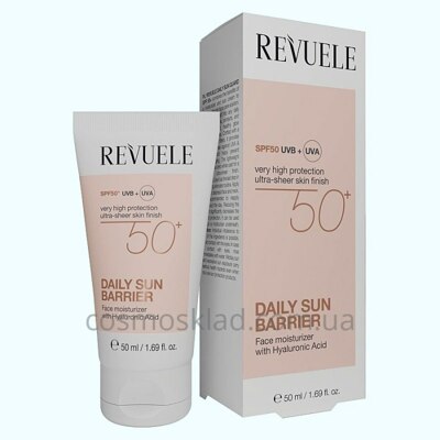 Солнцезащитный крем-барьер для лица SPF 50+ SUN BARRIER CREAM,  REVUELE. - 50 мл