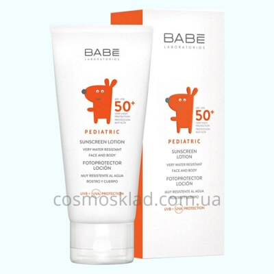 Детский солнцезащитный лосьон SPF 50+, PEDIATRIC, BABE - 100 мл