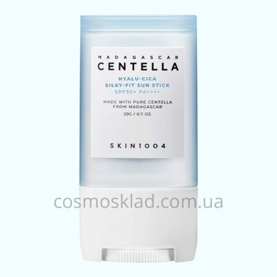 Купить Солнцезащитный стик с шелковым финишем Madagascar Centella Hyalu-Cica Silky-fit Sun Stick, SKIN1004 - 20 г. 