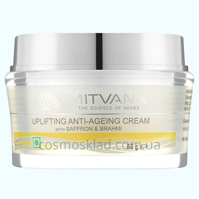 Купить Крем для лица антивозрастной Uplifting Anti-Ageing Cream with Saffron & Brahmi, MITVANA - 50 мл