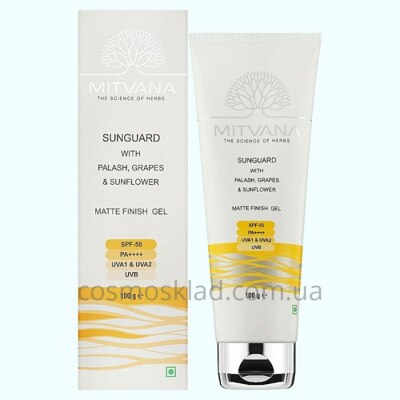 Купить Солнцезащитный гель для лица Sunguard SPF 50 Matte Finish Gel, MITVANA - 100 мл