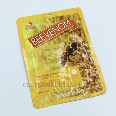 Тканевая маска с пчелиным ядом May Island Real Essence Bee Venom Mask Pack - 25 г от поставщика в Украине