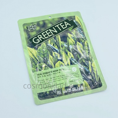 Тканевая маска с зеленым чаем May Island Real Essence Green Tea Mask Pack - 25 г от поставщика в Украине