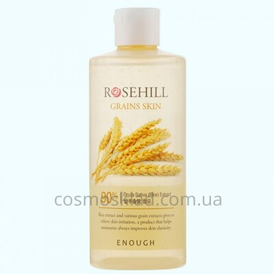 купить Тонер с рисом и центеллой азиатской омолаживающий Enough Rosehill Grains Skin 90% - 300 мл