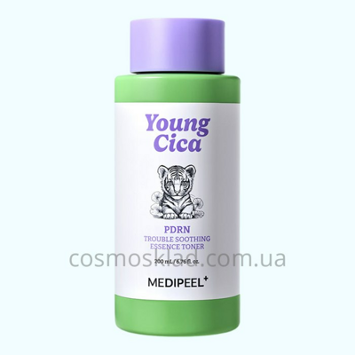 Тонер-эссенция успокаивающая с центеллой и PDRN Young Cica PDRN Trouble Soothing Essence Toner, MEDI-PEEL - 200 мл