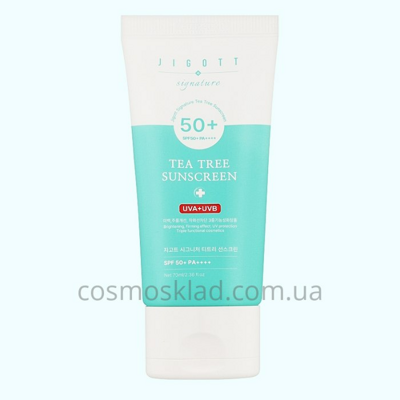 Солнцезащитный крем с экстрактом чайного дерева Signature Tea Tree Sunscreen SPF50+ JIGOTT - 70 мл