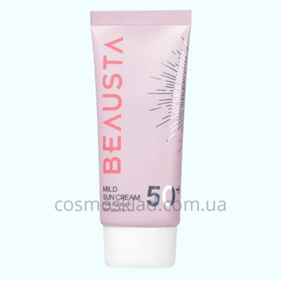 купить Солнцезащитный тонирующий крем Mild Sun Cream Pink Tone-Up SPF50+, BEAUSTA - 50 мл