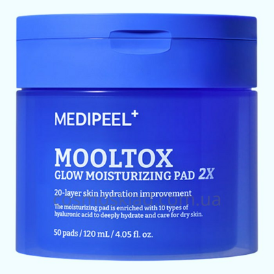 Купить Увлажняющие пилинг-педы Mooltox Glow Moisturizing Pad 2X 120 мл, MEDI-PEEL - 50 шт