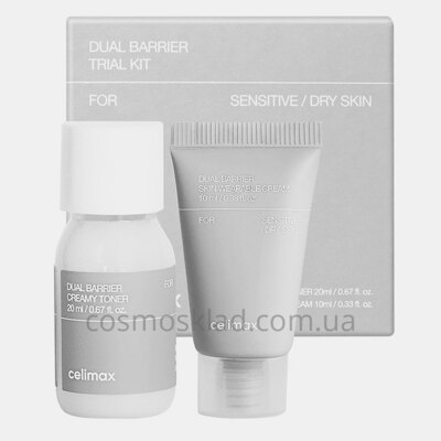 Купить Набор барьерных средств для сухой и чувствительной кожи Dual Barrier Trial Kit, CELIMAX тонер 20 мл + крем 10 мл