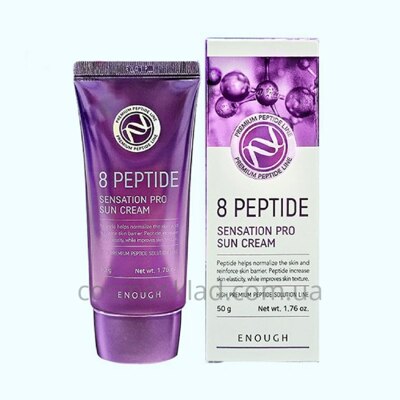 Купить Солнцезащитный крем Пептиды 8 Peptide Sensation Pro Sun Cream, ENOUGH - 50 мл