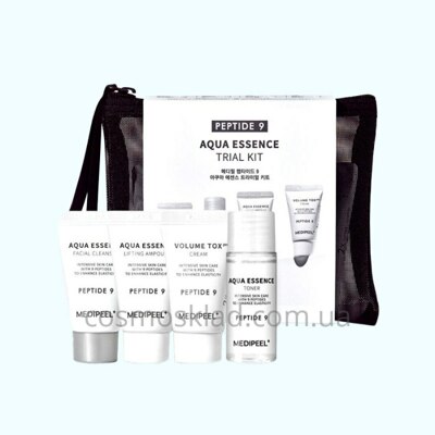 Купить Набор миниатюр Peptide 9 Aqua Essence Trial Kit MEDI-PEEL - Cleanser15ml + Toner20ml + Ampoule15ml + Cream15g