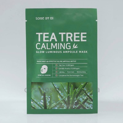 купить Тканевая маска с чайным деревом SOME BY MI 30 DAYS TEA TREE CALMING GLOW LUMINOUS AMPOULE MASK - 25 мл