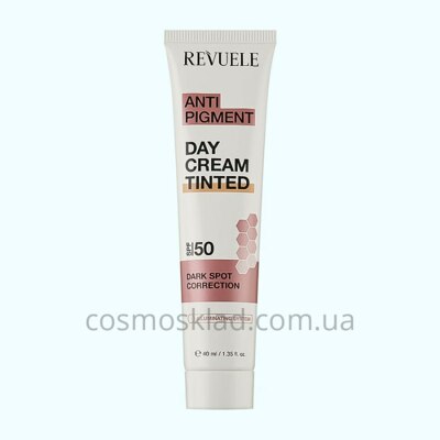 Солнцезащитный тонирующий крем ANTI PIGMENT SPF 50, REVUELE - 50 мл