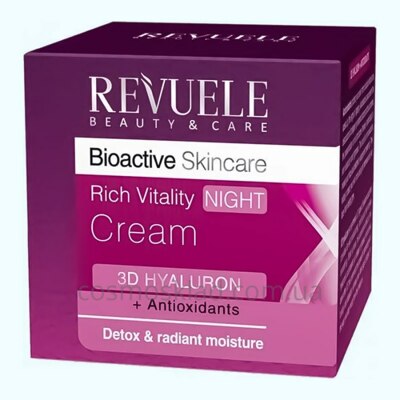 Крем ночной с гиалуроном Bio Active 3D Hyaluron Skin Care, REVUELE - 50 мл