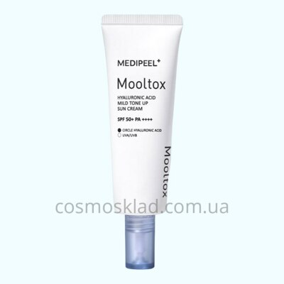 Солнцезащитный тонирующий крем для лица Hyaluronic Acid Aqua Mooltox Mild Tone Up Sun Cream SPF 50+, MEDI-PEEL - 50 мл