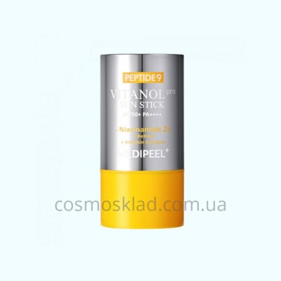 Солнцезащитный сток для лица с пептидами и витаминным комплексом Peptide 9 Vitanol Sun Stick Pro, MEDI-PEEL - 30 мл