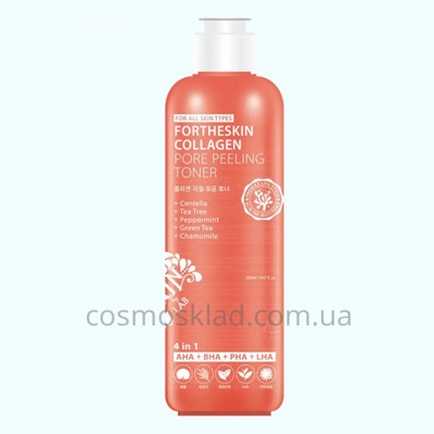 Купить Тонер-пилинг для лица с коллагеном COLLAGEN PORE PEELING TONER, FORTHESKIN - 280 мл